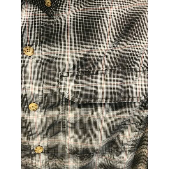 Duluth Trading Shirt Mens 2XL XXL Black Gray Plaid Short Sleeve Summer Gorpcore - Picture 3 of 10